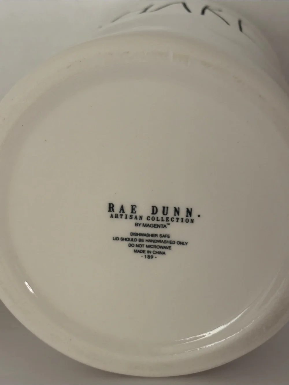 Rae Dunn Artisan Collection by Magenta “SHARE” Ceramic Canister with Suction Lid
